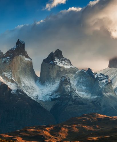 Dramatic dawn in Torres del Paine, Chile
