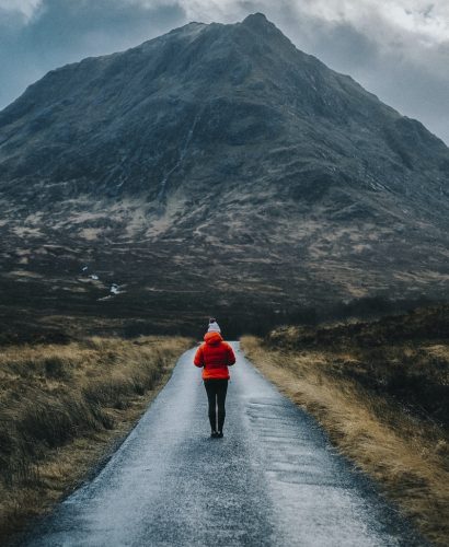 Walking alone in the Highlands